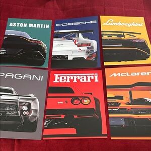 Luxury Sports Car Poster Set
